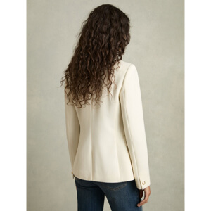 REISS TALLY Tailored Fit Textured Double Breasted Blazer
